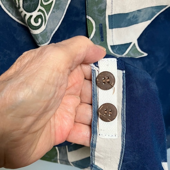 Territory Ahead Men’s XXL Hawaiian Geometric ButtonDown Shirt Batik Tonga Island - Picture 5 of 8